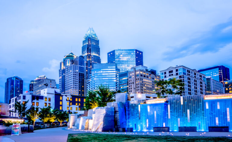 charlotte north carolina city skyline in downtown